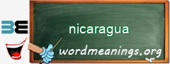 WordMeaning blackboard for nicaragua